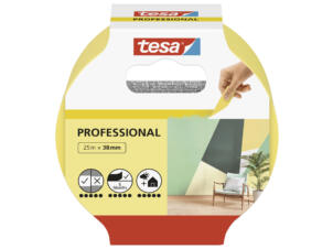 Tesa Professional Washi ruban de masquage intérieur 25 m x 38 mm jaune